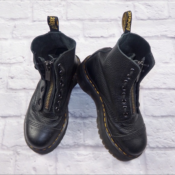 platform doc martens with zipper